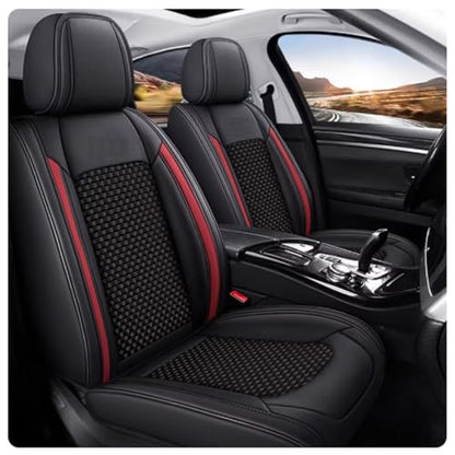 Custom Car Seat Covers for Mercedes Benz A B C CLA CLS CLK GLE GLS GLA GLK GL ML G S GLC SL CL SLC R SLK etc...Easy to Install car Cover (Black Red K+) - color: Black Red K+