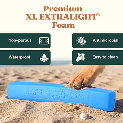 Whiffie Cushion™ - Patented Dog Car Window Chin Rest - Premium XL EXTRALIGHT® Foam, Universal Fit, Waterproof & Easy-Clean - Handcrafted in Canada - 15.5", Baja Blue - color: Baja Blue, size: 1x Pack