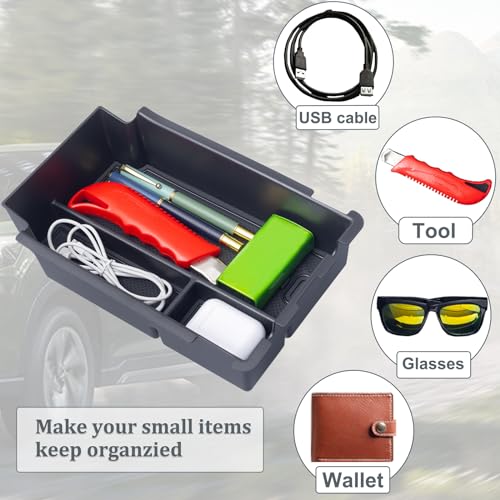 Center Console Organizer Tray Compatible with 2024 2025 2026 Subaru Impreza and Subaru Crosstrek Accessories ABS Material Insert Armrest Storage Box