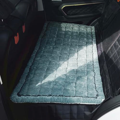 Backseat Pet Bed Mat, Truck Plaid Dog Bed for Car Back Seat, Deluxe Dog Seat Covers, Non-Slip Travel Pet Mat, Fit for Backseat Extenders and Trucks SUVs (Blue, 24.8x54 inch) - color: Blue