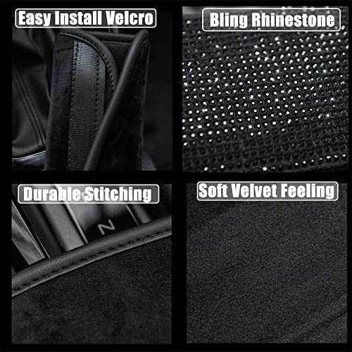 Bling Bling 2PCS Car Safety Belt Covers - Crystal Diamond Seat Belt Shoulder Pads for Women or Girls (Silver) - color: Silver