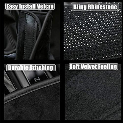 Bling Bling 2PCS Car Safety Belt Covers - Crystal Diamond Seat Belt Shoulder Pads for Women or Girls (Silver) - color: Silver