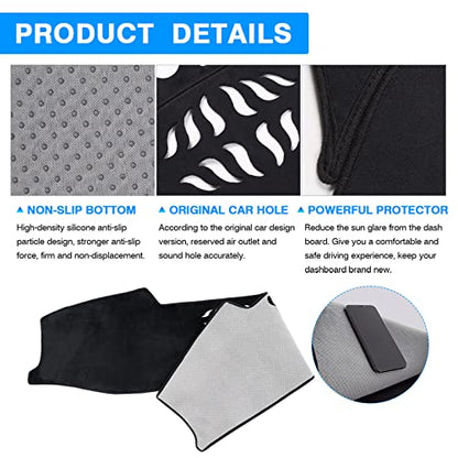 Autorder Dashboard Cover Mat for Hyundai Santa Cruz 2022 2023 2024 Accessories Dash Cover Flannel Dash Mat Sunshade Glare UV Rays Protector - size: 2022-2024 Hyundai Santa Cruz