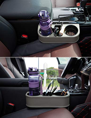 Car Seat Organizer Cup Drink Holders,Multifunctional Gap Filler Storage Box,Insert Organization Helps Reduce Distracted Driving&Holds phone Mount Mug Bottle Cellphones Coasters Wallet Cards (XBD-Gray) - color: XBD-Gray