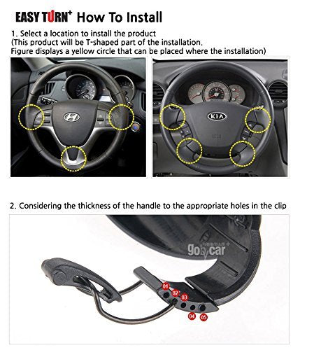 Easy Turn Plus Concept Safe Slim Power Handle Car Vehicle Steering Wheel Spinner Knob Orange