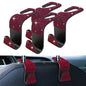 4 Pack Blink Diamond Car Seat Headrest Hooks Crystal Rhinestone Car Purse Holder Universal Interior Accessories for Handbags, Water Bottles, Coats, Umbrellas, Red - color: Red