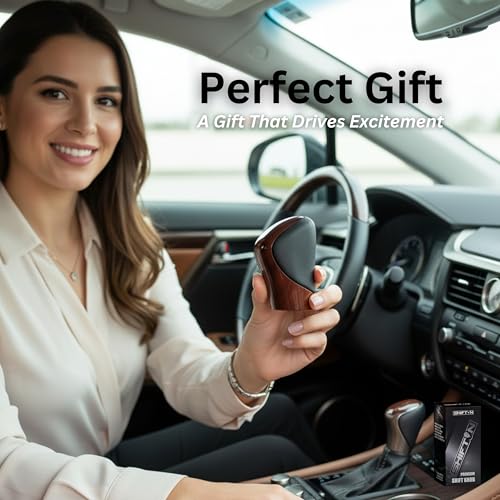 Gear Shift Knob Shifter for Lexus ES GS GX IS-350 NX RC RX 200t 250 300 300h 350 350L 450h 450h 450hL 460 500 Open-Pore Wood Trim (Black Leather/Brown Walnut Maple) - color: Black Leather / Brown Walnut Maple