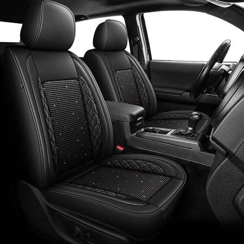 for Toyota Tacoma Seat Covers 2024 2025 2026 Double Crew Cab Car Seat Covers, Leather Ice Silk Waterproof Trucks Pickup Seat Covers Custom Fit for Toyota Tacoma