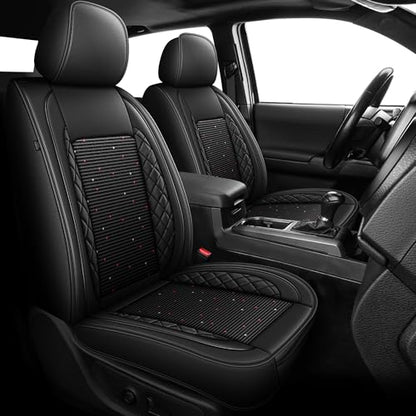 for Toyota Tacoma Seat Covers 2024 2025 2026 Double Crew Cab Car Seat Covers, Leather Ice Silk Waterproof Trucks Pickup Seat Covers Custom Fit for Toyota Tacoma