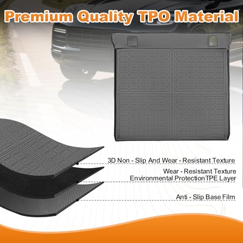 Trunk Liner for 2010-2024 Toyota 4Runner 5 Seat 3D Custom Fit All-Weather TPE Material Waterproof Car Cargo Liner Mat, Black - color: 2010-2024 Toyota 4Runner