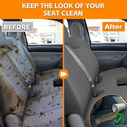 Truck Bench Seat Cover Compatible with 2005-2014 Toyota Tacoma with Large Notched, Charcoal