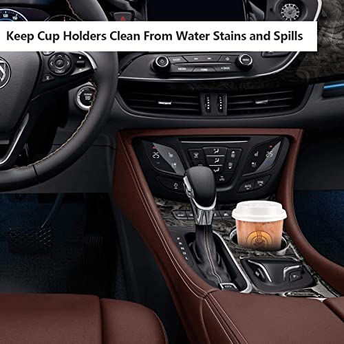 Car Coasters for Drinks Absorbent, 2 Pack Cup Holders, 2.56" Ceramic Stone & Non-Scratch Cork Base Coasters Cupholder, Auto Accessories for Women & Men Abstract Oil Painting
