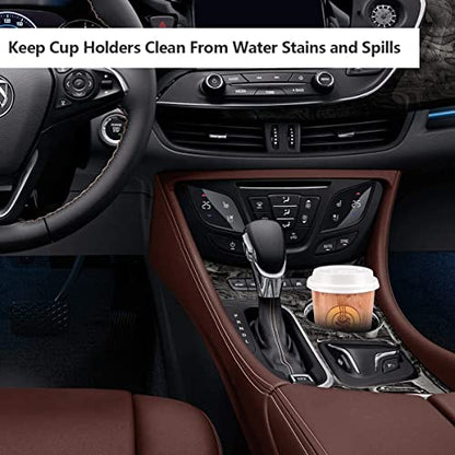 Car Coasters for Drinks Absorbent, 2 Pack Cup Holders, 2.56" Ceramic Stone & Non-Scratch Cork Base Coasters Cupholder, Auto Accessories for Women & Men Abstract Oil Painting
