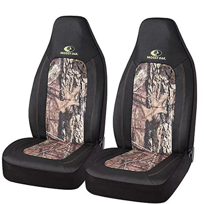 Mossy Oak Camo Seat Covers High Back - Made with Rip-Stop Oxford Fabric, Airbag Compatible, Universial Fit Most Bucket Seats - Official Licensed Product - color: Waterproof Oxford High Back