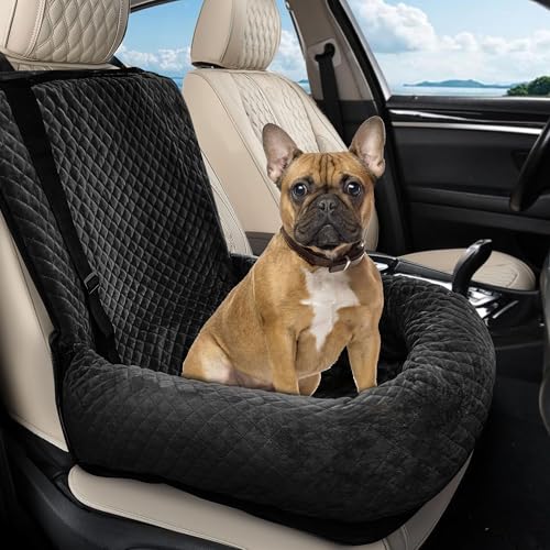 Sephyroth Dog Car Seat for Small/Medium Dogs,Dog Car Bed Washable Pet Travel Safety Car Seat,Super Soft Safe Removable Pet Booster Seat,Fits for All Cars(Black) - color: Black, size: Small