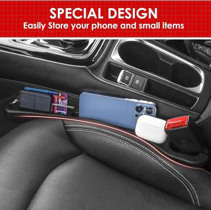 Car Seat Gap Filler 2 Pack, Universal Fit for Most Cars, Trucks, SUVs, Seat Gap Filler Prevents Things from Falling