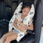 H-Shaped Car Travel Pillow for Kids & Adult-Adjustable Car Seat Pillow, Soft Ergonomic Neck Head Support Sleeping Cushion for Long Distance Travel - color: H-shape-white
