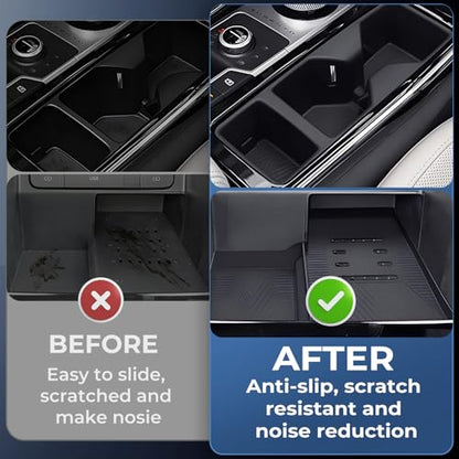 Cup Holder Insert & Wireless Charging Protective Mat for KIA Sorento 2026 2025 2024 2023 2022 2021, Interior Accessories Cup Holder & Wireless Charger Cover Pad for 2021-2026 Sorento, Black - style: Fits for 2021-2026 Sorento