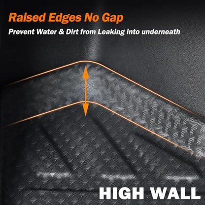 KUST Cargo Trunk Mat for 2018-2023 Toyota C-HR Accessories, Rear Cargo Liner All Weather Protection, TPE Rubber, Raised Edge - size: For 2018-2023 C-HR | Trunk Mat