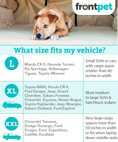 SUV Cargo Liner for Dogs - Water-Resistant Pet Trunk Cargo Cover Mat for SUVs and Sedans with Bumper Flap Protector, Trunk Cover, Non-Slip Liner, (35" X 40") Upgraded 2025 - color: Tan