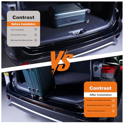 Car Rear Bumper Protector 8.5 Mil Clear PPF Film for Car Paint Protection, Universal Door Entry Edge Guard & Scuff Plate Protector, Invisible Anti-Scratch Door Step Wrap for Cars, SUV, Trucks - size: TPU 8.5 mil 40.16"L x 3.15"W