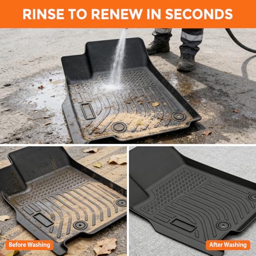 Floor Mats for Jeep Grand Cherokee L 6 Seat 2021-2025 (Not for 4XE, JL or JK), Custom Fit Heavy Duty TPE All Weather Protection, Waterproof Non-Slip Black (Three-Row Floor Mats) - style: 10) For Jeep Grand Cherokee L 6 Seat | 2021-2025 | 1st & 2nd & 3rd R