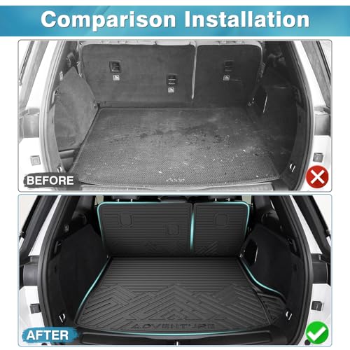 Mixsuper Cargo Liner for Jeep Grand Cherokee 2022-2026, All Weather TPE Trunk Cargo Mat with Backrest Protectors Compatible with Grand Cherokee & 4xe (Not for Grand Cherokee L/WK) - size: 22-25 |Grand Cherokee 4XE| Cargo & Backrest Mat