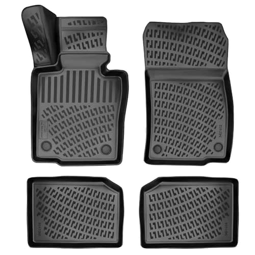RizLiner Mini Countryman 2011-2016 Custom Fit Floor Mats Rubber 3D Car Mats Laser Measured Floor Liners All Weather Heavy Duty Waterproof Odorless Non-Slip TPE (Front & Rear, Black) - size: Countryman 2011 - 2016