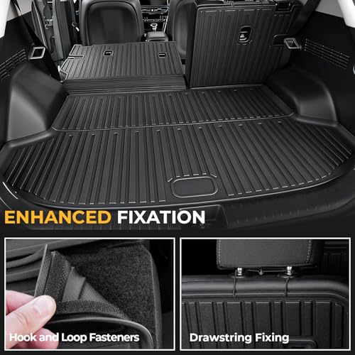 Floor Mats for Kia Seltos 2024-2026, All Weather Floor Mats Trunk Cargo Liner with Backrest Protectors Accessories, Full Coverage Set (Not fit Subwoofer) - size: For Kia Seltos | 2024-2026