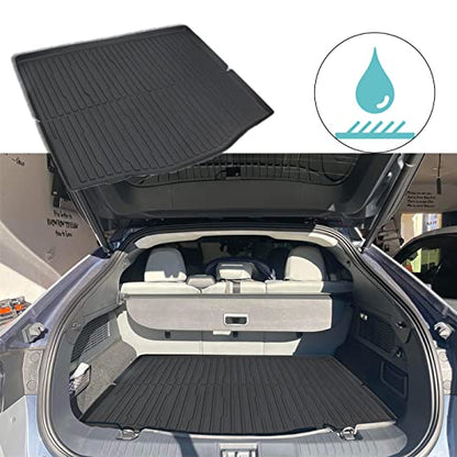 AOSKonology Mustang Mach-E All Weather Trunk Mat, 3D Cargo Liner Rear Floor Mat (2021-2023, Foldable, Rubber, Custom Fit) - style: Trunk Mat