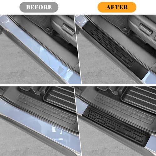 4PCS Car Door Edge Guards Door Sill Protector for Honda Ridgeline 2017-2025 2026 Accessories ABS Plastic Material Matte Black Car Door Threshold Protection