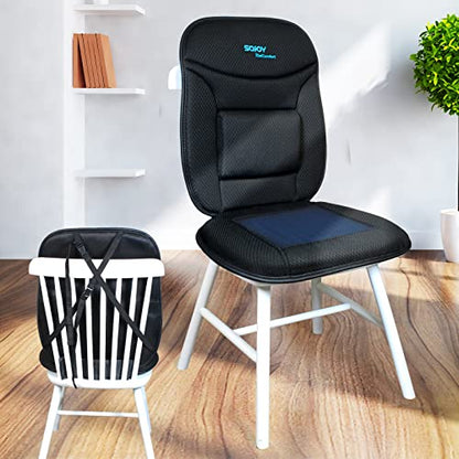 Truck Seat Cushion – Gel Memory Foam Seat Pad with Lumbar & Back Support, for Office Chair, Car & Semi-Truck, Pain Relief & All-Day Comfort