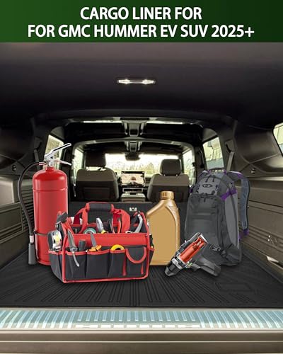for GMC Hummer EV SUV 2023-2025 Accessories Cargo Mat Cargo Liner Trunk Mat Back Seat Cover Protector Backrest Mat Dog Liner TPE