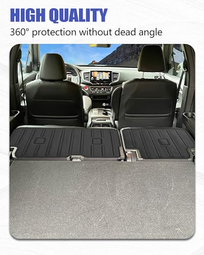 Backrest Mat for Honda Passport Accessories 2019-2025 with Hook&Loop Rear Trunk Mat Rear Seat Back Cover Protector All Weather Anti-Slip Split Dog Liner 2 PCS - color: Honda Passport 2019-2025, size: Backrest Mat