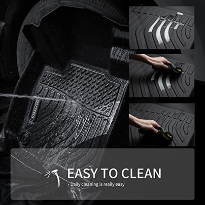 KELCSEECS® Floor Mats Custom for Subaru WRX& WRX STi 2021 2020 2019 2018 2016 2015 All Weather Protection TPE Heavy Duty Non-Slip Floor Liners Fits Front& 2nd Row Full Set Accessories, Black - style: 28) For 2015-2021 WRX Floor Mats