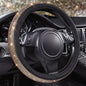 CAR PASS Bling Champagne Diamond Steering Wheel Cover, Black Leather Universal Fit 14.5-15inch Glitter Rhinestones for Women Sparkle Crystal Girly Shining for SUV,Vans,Sedan,Car,Truck, Black Champagne - color: Gold Champagne