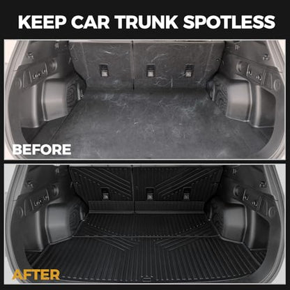 Cargo Mat for 2025 2026 Subaru Forester, Full Coverage All Weather TPE Cargo Liner Trunk Mat with Backrest Mat for Subaru Forester Accessories (Gas Only)