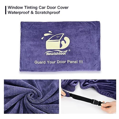 Window Tint Tools Car Door Panel Guard Protector, Reusable Waterproof Microfiber Towel for Window Film Installing, Scratchproof Absorbent Water Shield Tool, 70 x 30 inches Towel Cover