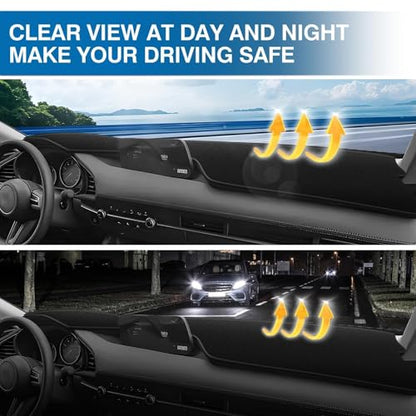KUST Black Dash Cover for Mazda3 Hatchback, Sedan 2019-2024 2025 2026 (Without HUD) Polyester Dashboard Cover Non-Slip Center Console Dash Cover Interior Accessories for Mazda3 Custom Fit No Glare - size: Mazda3 19-26(Black)