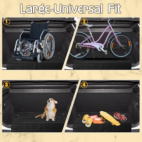 Large Rear Bumper Protector for Cars 41 x 25 Inch Bumper Guard Foldable Protective Mat Dog Blanket Cargo Liner Preventing Scratches While Unloading and Loading for SUV Van Truck Vehicle - size: 41 x 25 Inches