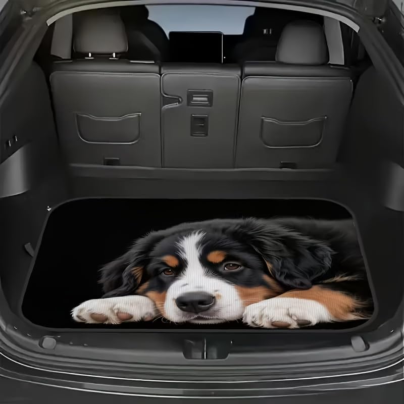 Universal Car Trunk Mat 29" x 39", Bernese Mountain Dog All Weather Trunk Protection Cargo Liner, Durable Cargo Mat Rear Trunk Liner, Stylish Vehicle Interior Accessories Suitable for Most Car Models - color: Bernese Mountain Dog