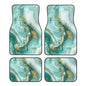 Universal Fit Car Floor Mats, Teal Aqua Marble Modern Art Abstract Set of 4pcs Car Carpet Fit for SUV, Vans, Sedans, Trucks - color: Teal Aqua Marble