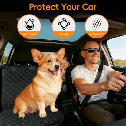 Dog Car Seat Cover for Front Seat, Waterproof & Scratch-Proof Pet Seat Protector, Nonslip Car Seat Cover for Dogs, Universal Fit for Cars, Trucks & SUVs, Standard Size - size: Black Passenger Car Cover