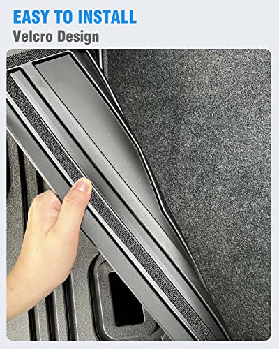 Cargo Liners Rear Trunk Mat for Ford Mustang Mach-E Accessories 2021 2022 2023 2024 2025 2026 with Hook&Loop All Weather Anti-Slip Split Dog Liner 3PCS - size: Backrest Mat + Trunk Mat