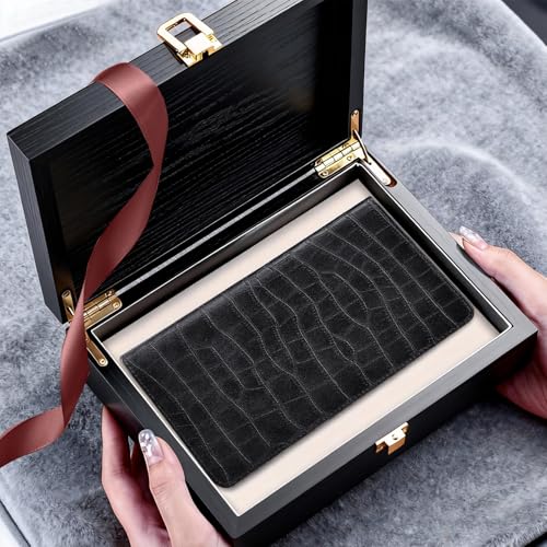Car Registration and Insurance Holder, Black Vehicle Glove Box Car Organizer with Magnetic Closure for Documents, Cards, License Car Organization, 1 Pack - color: Black
