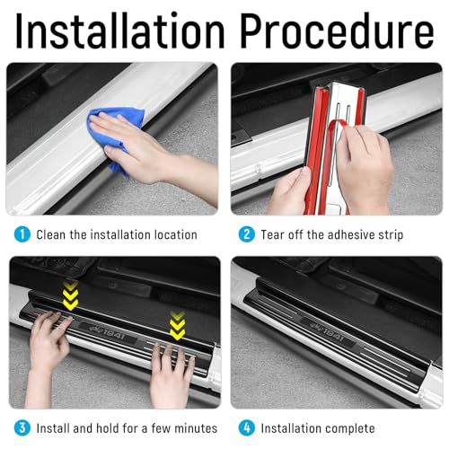 ZZEQYG 2 Pcs Stainless Steel Door Sill Protector Compatible with Jeep Wrangler JK JKU Sport Sahara Rubincon 2007-2017 Accessories 2-Door Sill Guards Trim (Black Brushed)