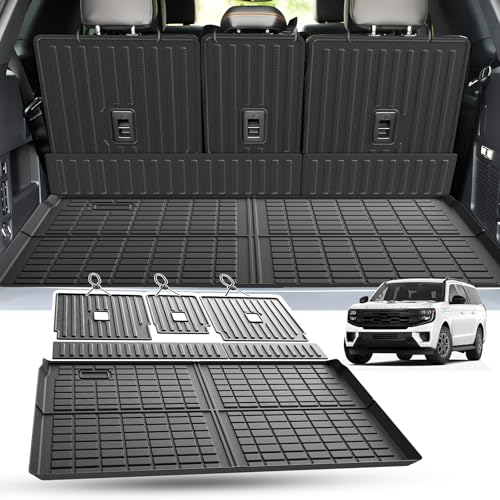 Cartist Cargo Mat & Backrest Mat Fits for Ford Expedition max 7&8 Seats 2025 2026 (Only Fit Max) All Weather Rear Cargo Liner for Expedition max Accessories for Ford Expedition max 25-26 - size: 9)Ford Expedition max 7&8 Seats 25-26