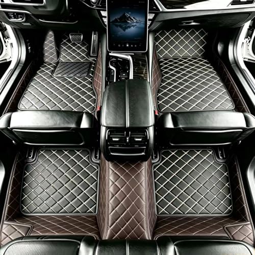Customize Floor Mats for Cars fit 98% Sedans SUV Sports, Custom Automotive Floor Mat Fit Truck All Weather Car Protection Pads Non-Slip Auto Interior Mats (Coffee Black) - color: Coffee Black