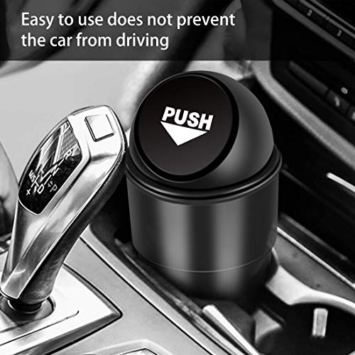 Cup Holder Trash Can, Leakproof Car Trash Can with Lid, Trash Bin for Car Accessories, Mini Garbage Bin Organizer for Automotive Office Home Kitchen, Applicable to Women and Men