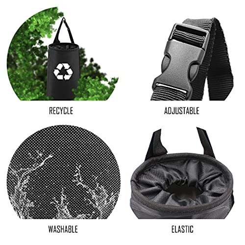 2 Pack Car Trash Bags Car Trash Can Washable Eco-Friendly Seat Back Hanging Car Trash Bag Car Garbage Bag for Car,Travelling,Outdoor